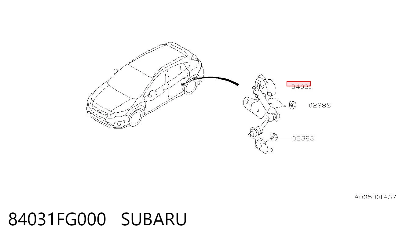 84031FG000 Subaru Sensor traseiro do nível de posição de carroçaria