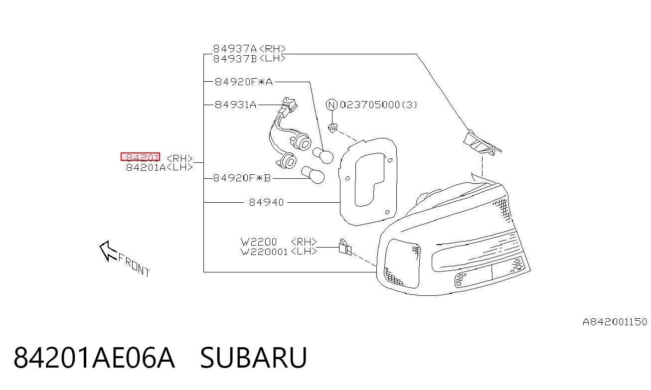 Lanterna traseira direita Subaru Legacy III BE, BH ao melhor preço
