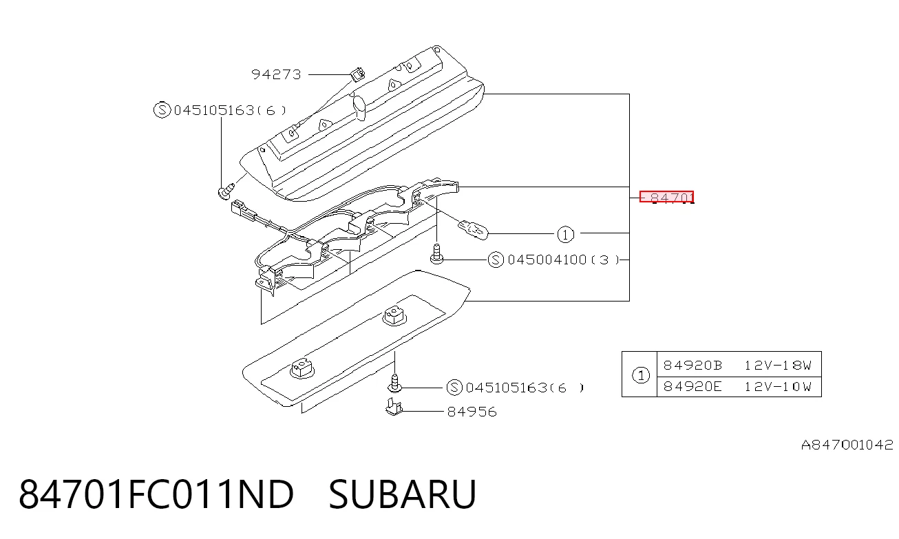 Sinal de parada traseiro adicional Subaru Forester II S11, SG ao melhor preço