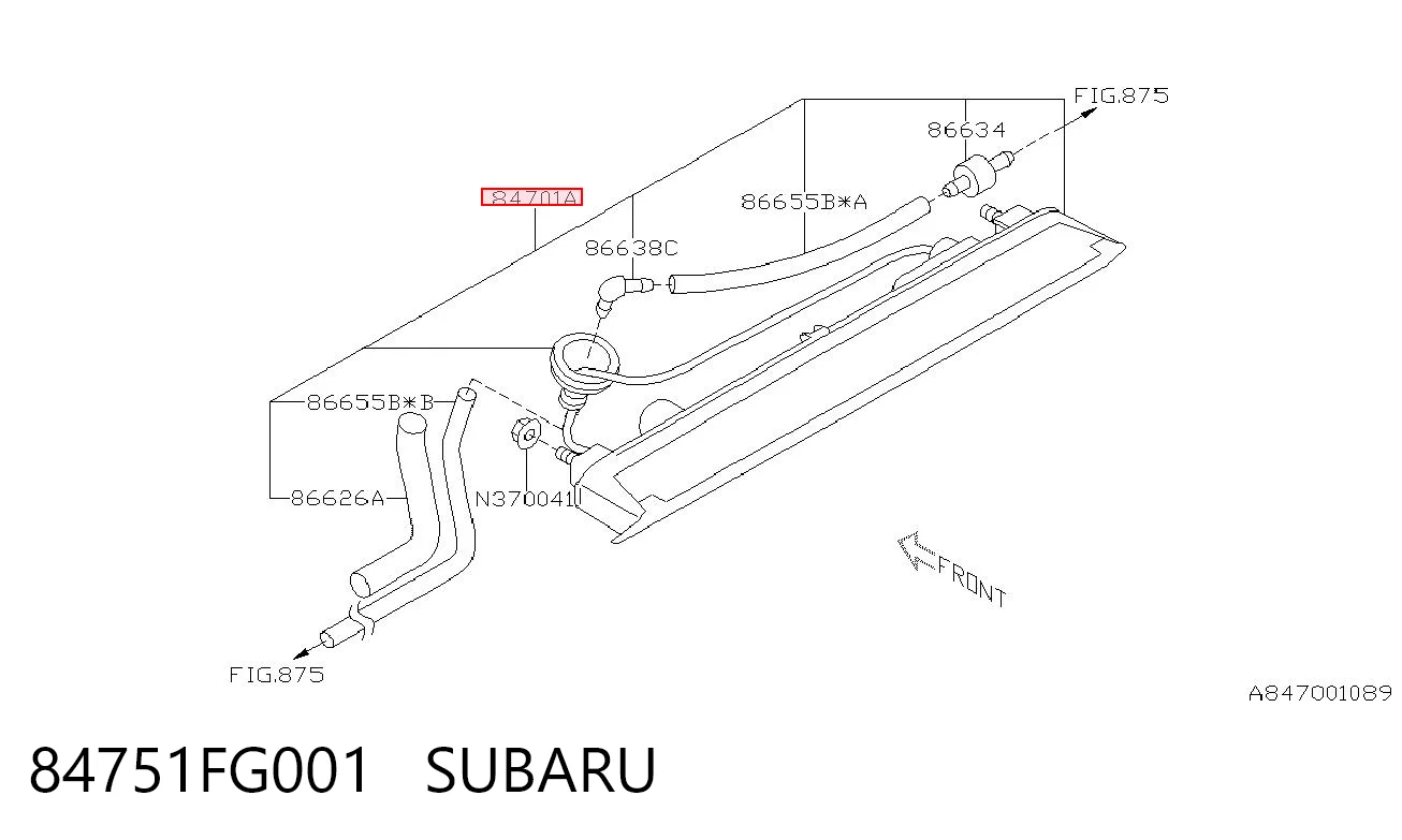 Sinal de parada traseiro adicional para Subaru Impreza III GH