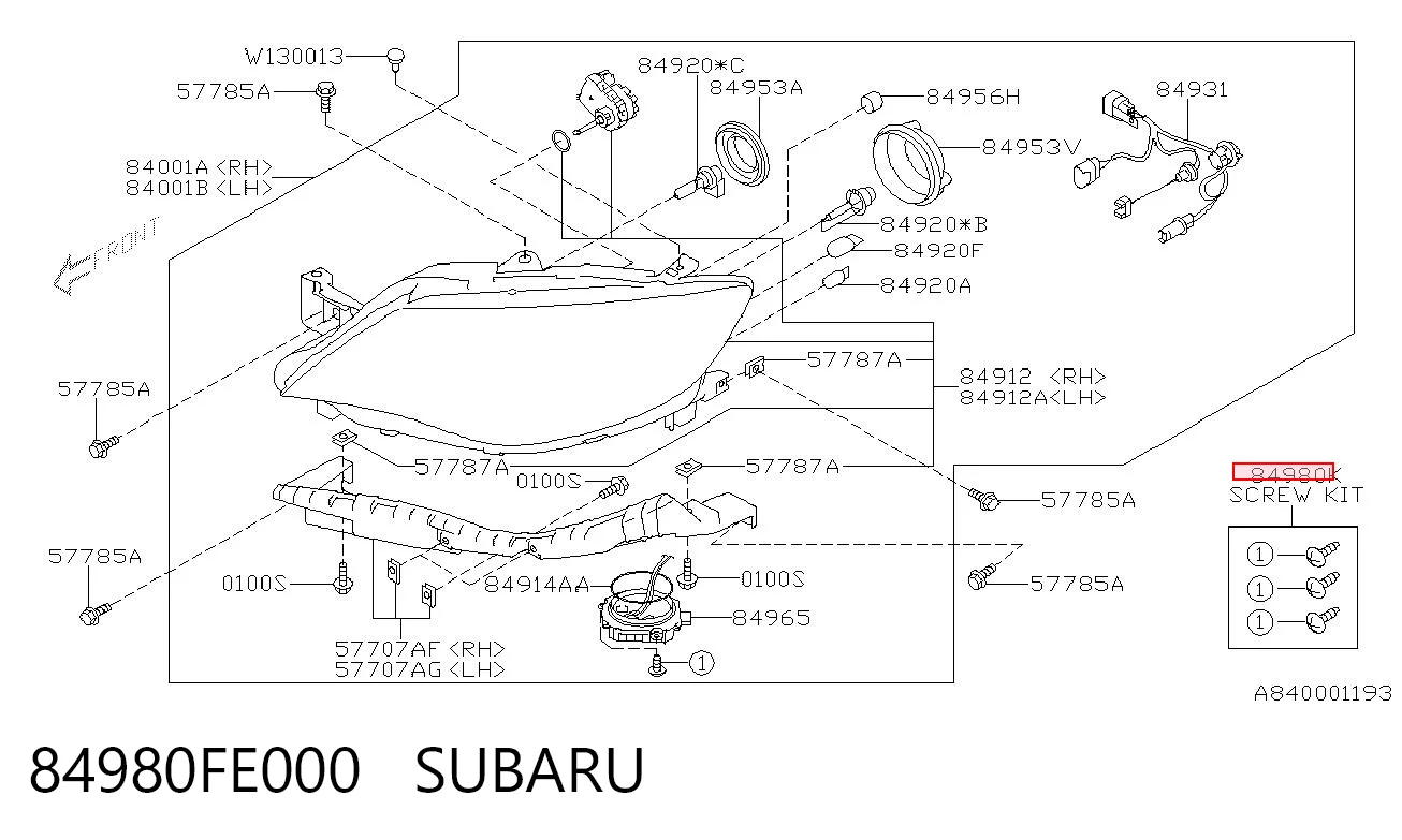 84980FE000 Subaru