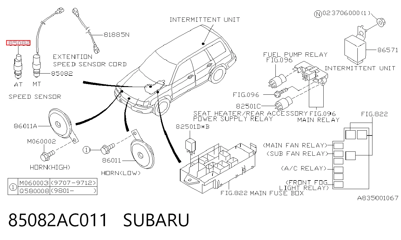 85082AC011 Subaru