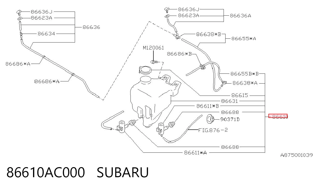 Tanque de fluido para lavador de vidro Subaru Forester I S10, SF ao melhor preço