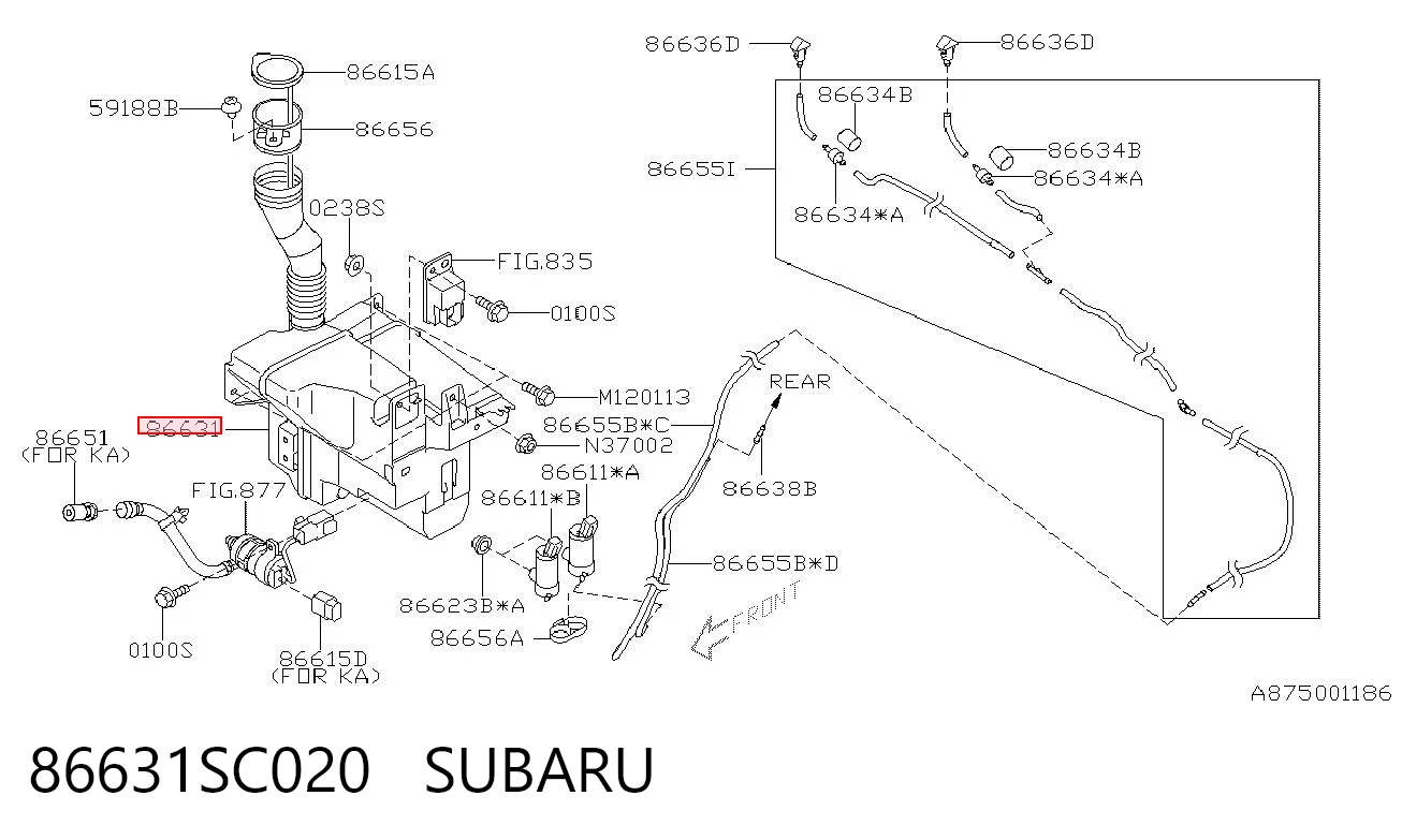 86631SC020 Subaru