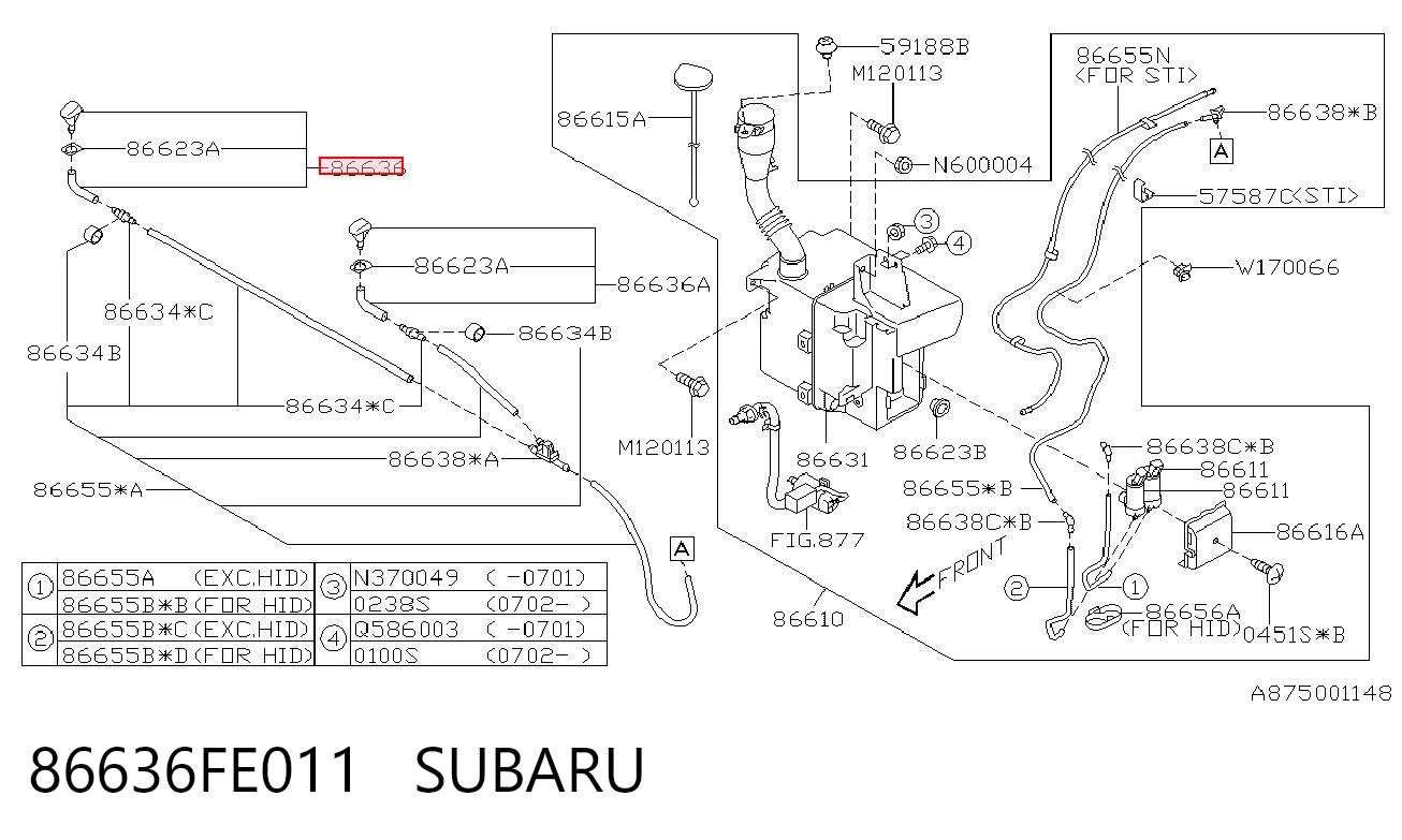 86636FE011 Subaru