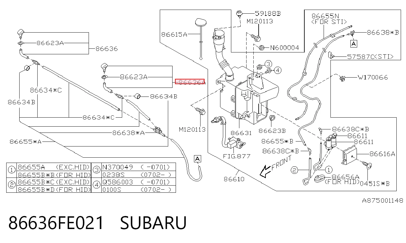 86636FE021 Subaru