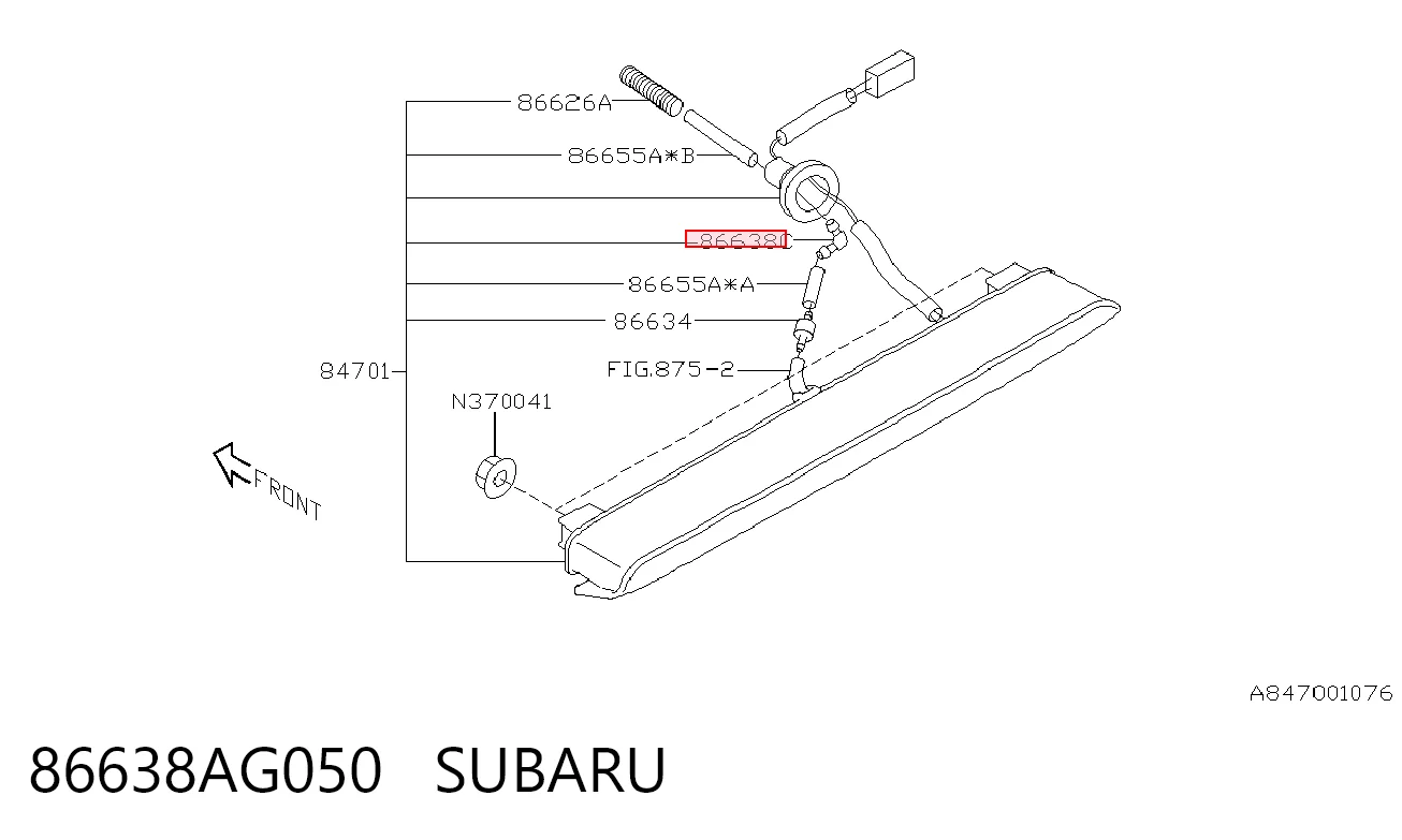 86638AG050 Subaru