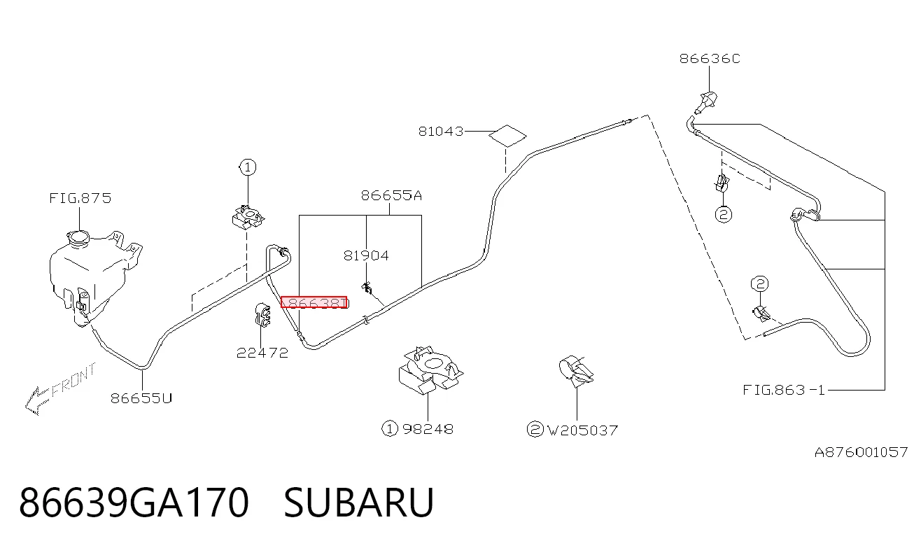 86639GA170 Subaru