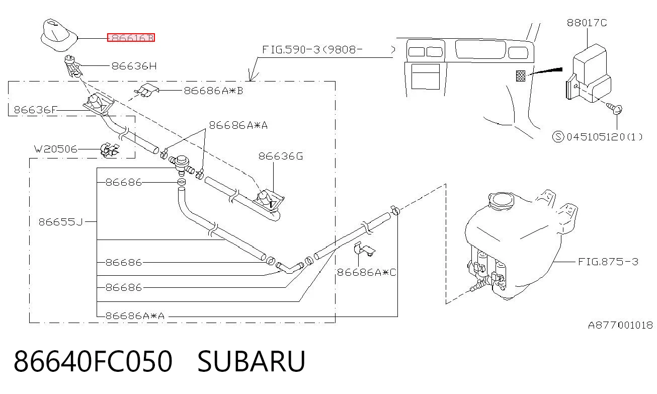 86640FC050 Subaru