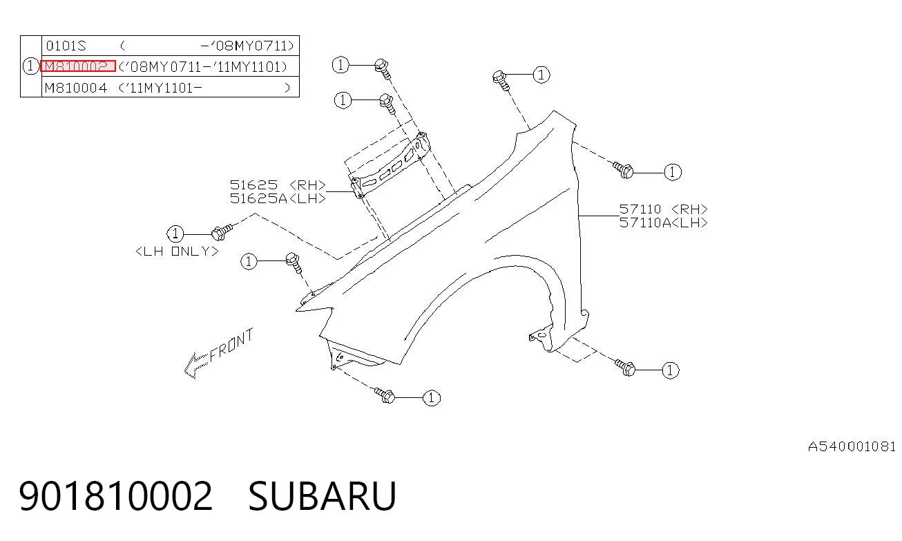 901810002 Subaru 