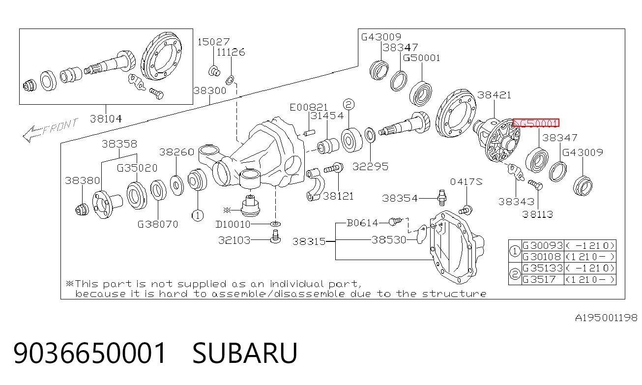 9036650001 Subaru