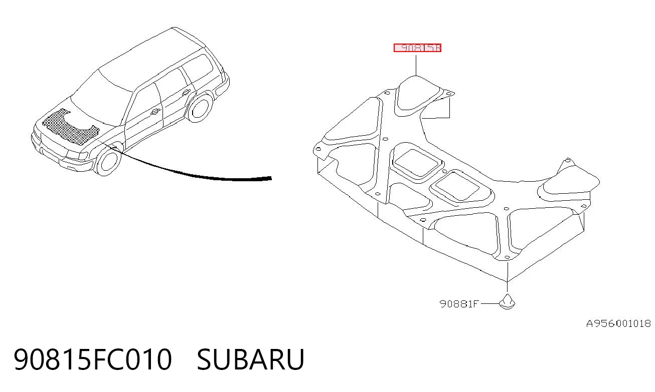 Isolamento de ruído da capota Subaru Forester I S10, SF ao melhor preço