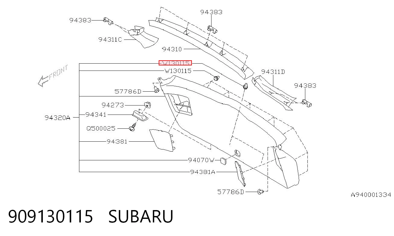 909130115 Subaru Cápsula (prendedor) de fixação de revestimento da porta