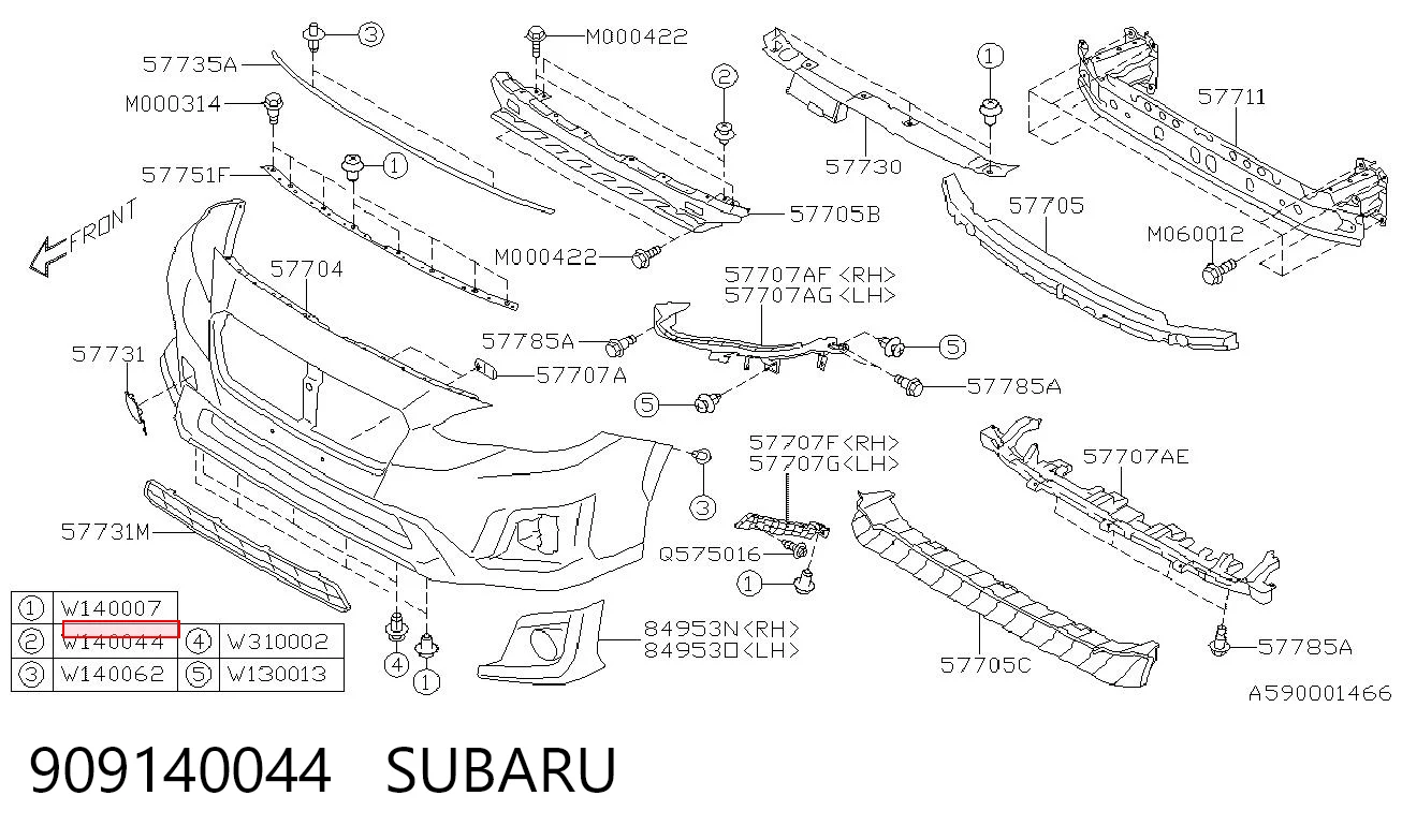 909140044 Subaru Cápsula (prendedor) de fixação de moldura de pára-brisas