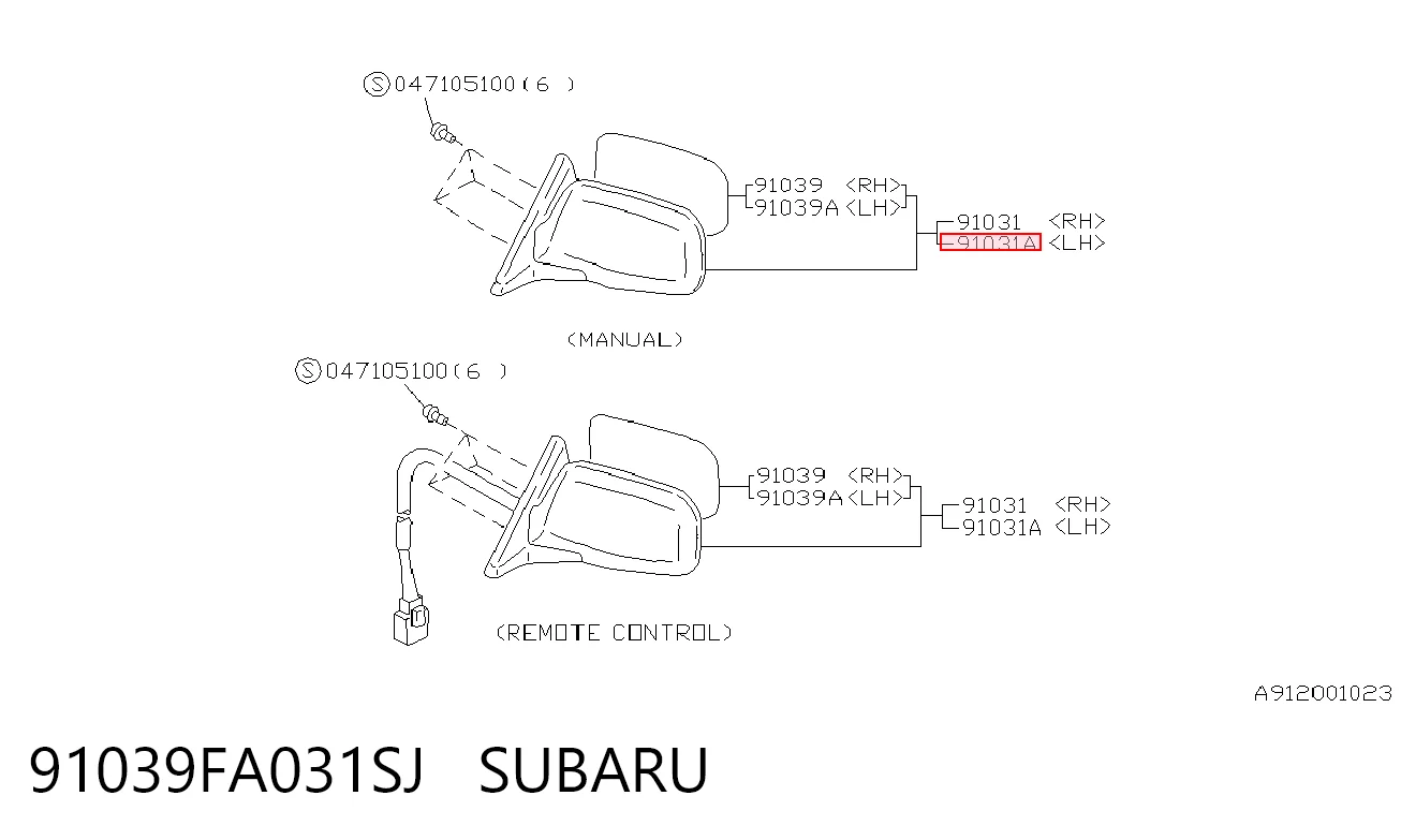  para Subaru Impreza I (GF)