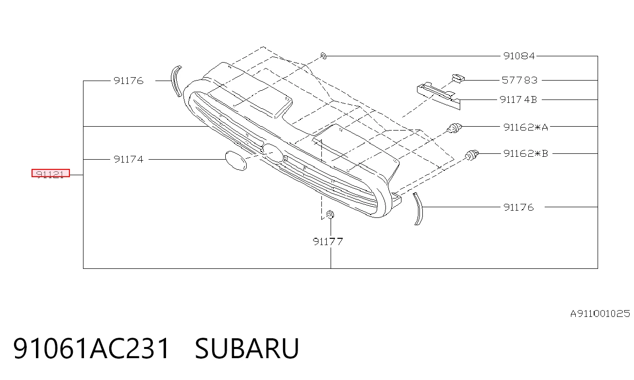 Grelha do radiador Subaru Legacy II BD, BG ao melhor preço