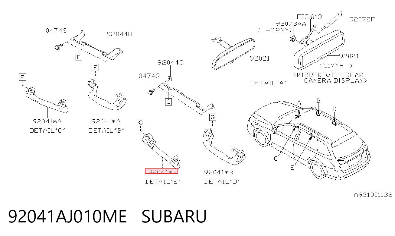 92041AJ010ME Subaru 