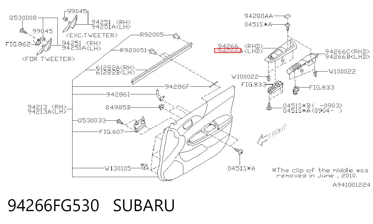 94266FG530 Subaru 