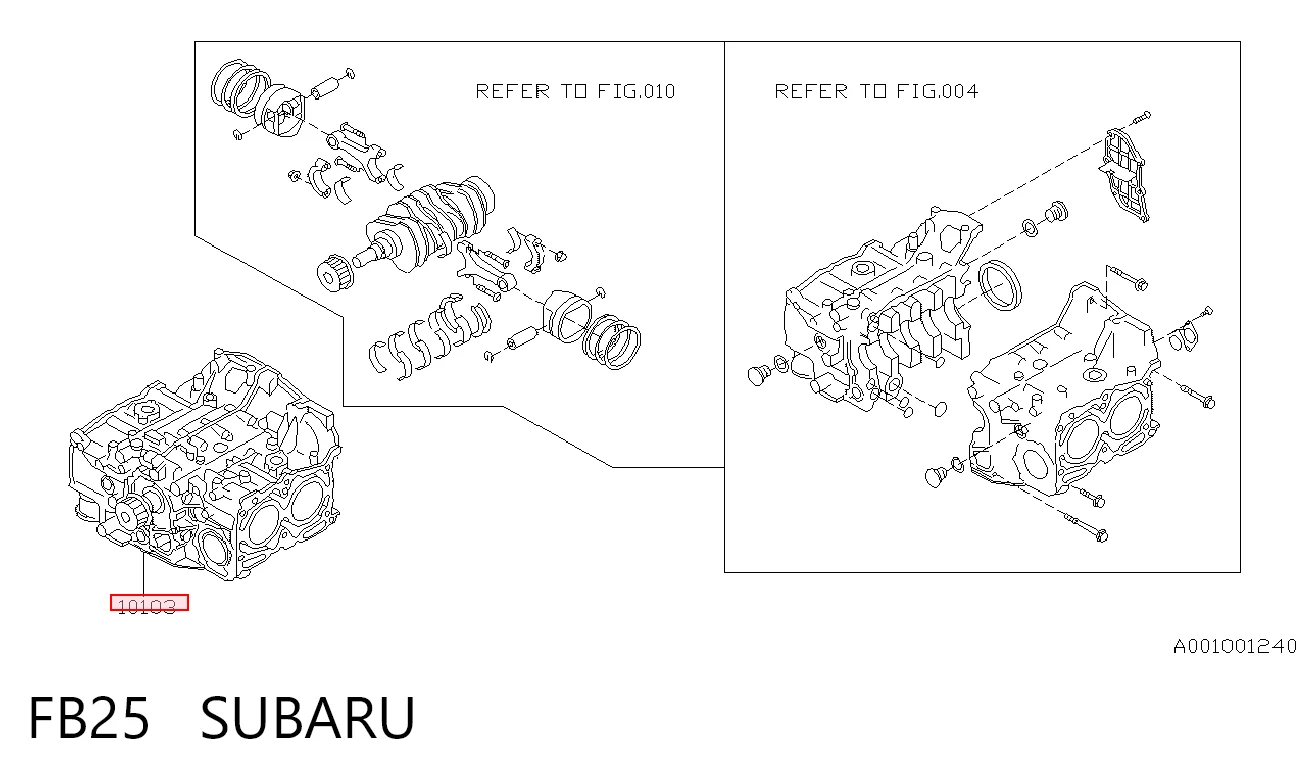 FB25 Subaru Motor montado