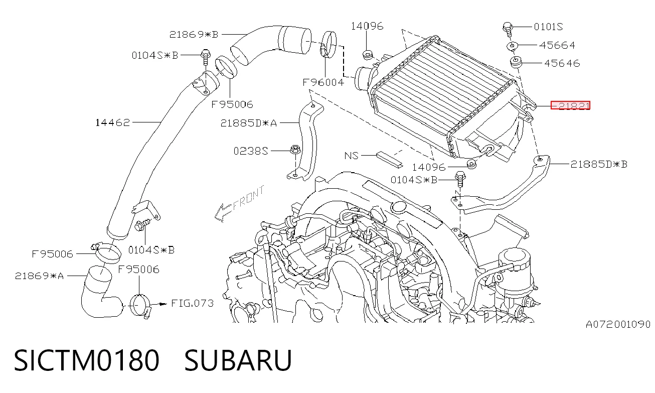 Radiador de intercooler Subaru Forester IV S13, SJ