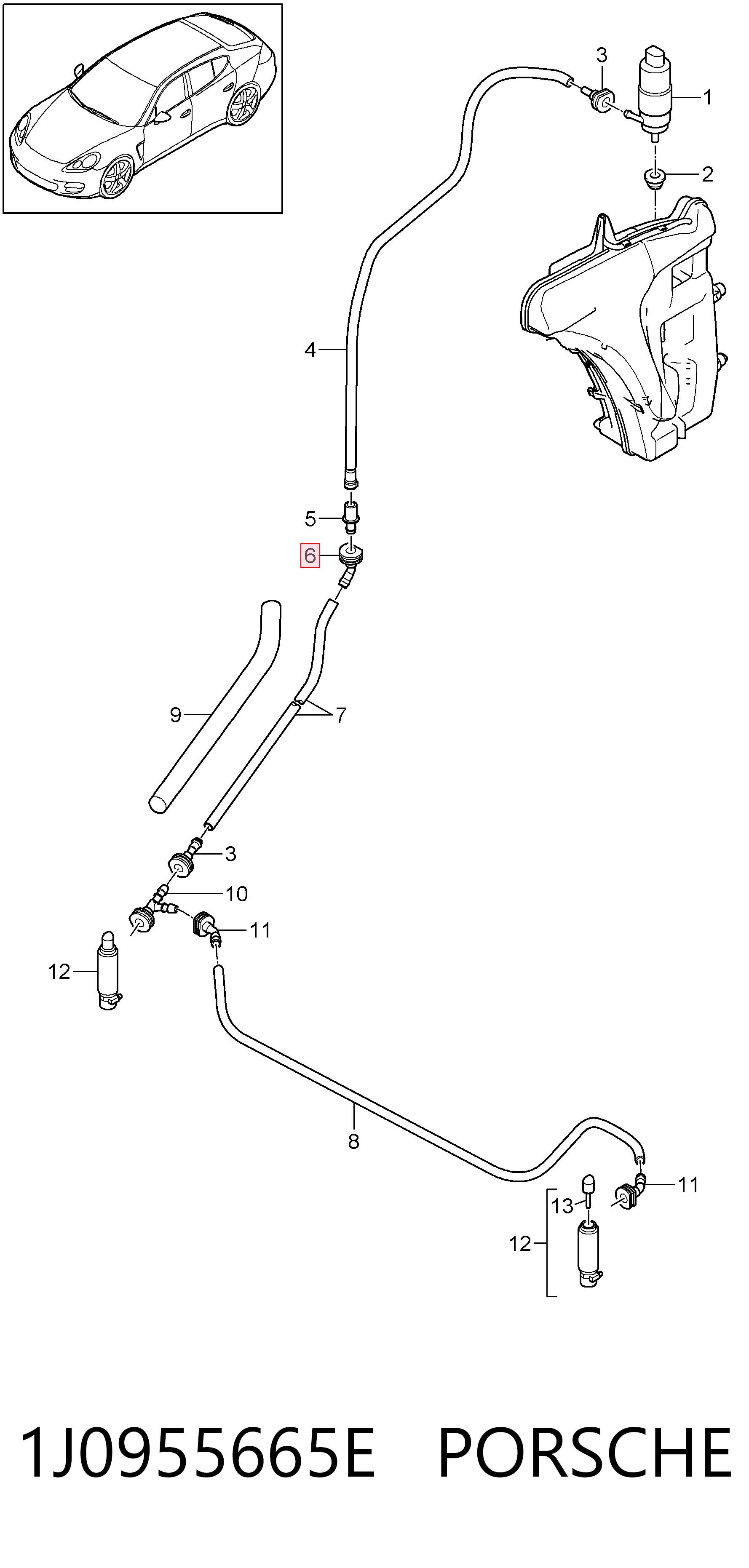 1J0955665E Porsche