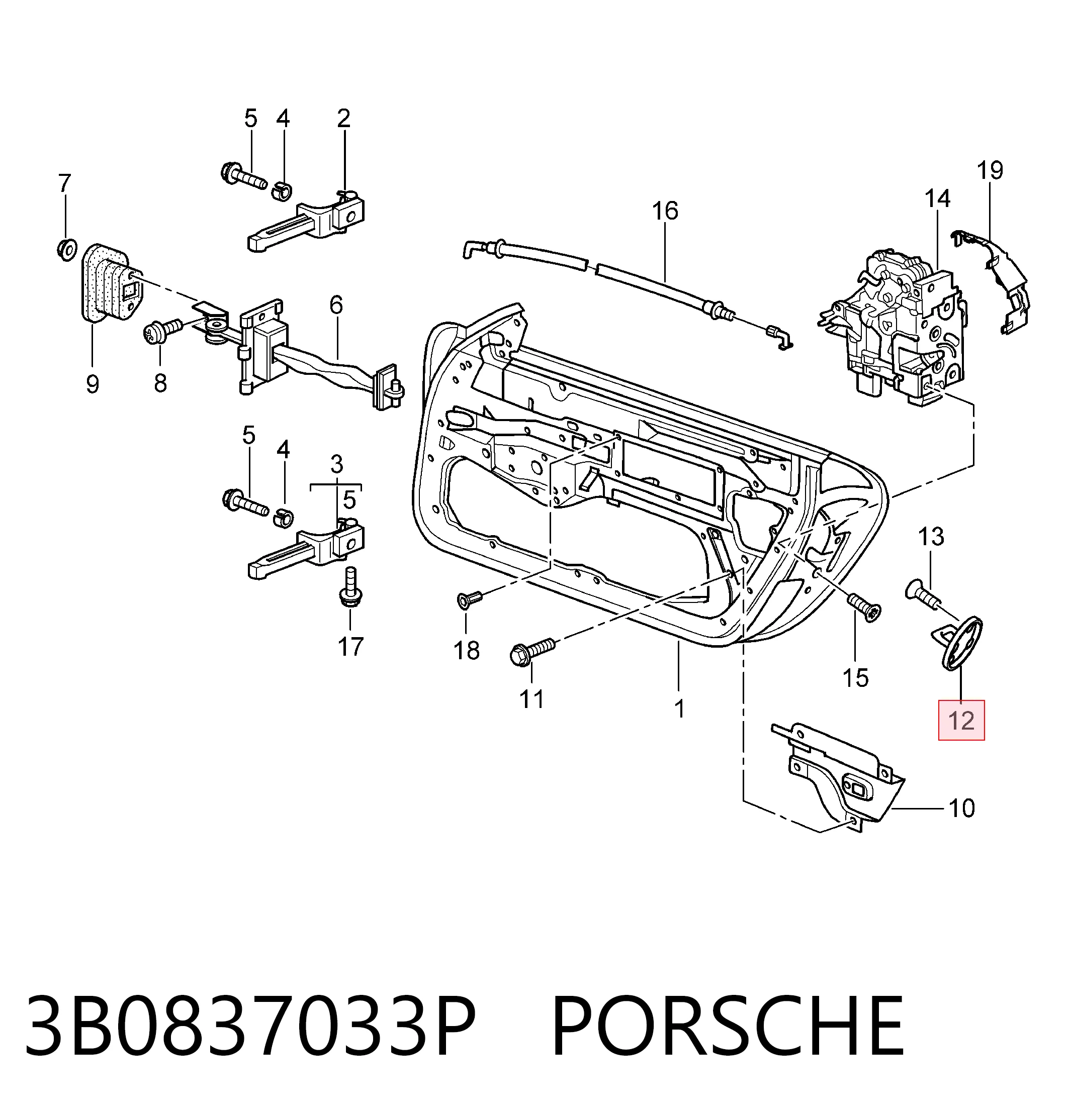3B0837033P Porsche