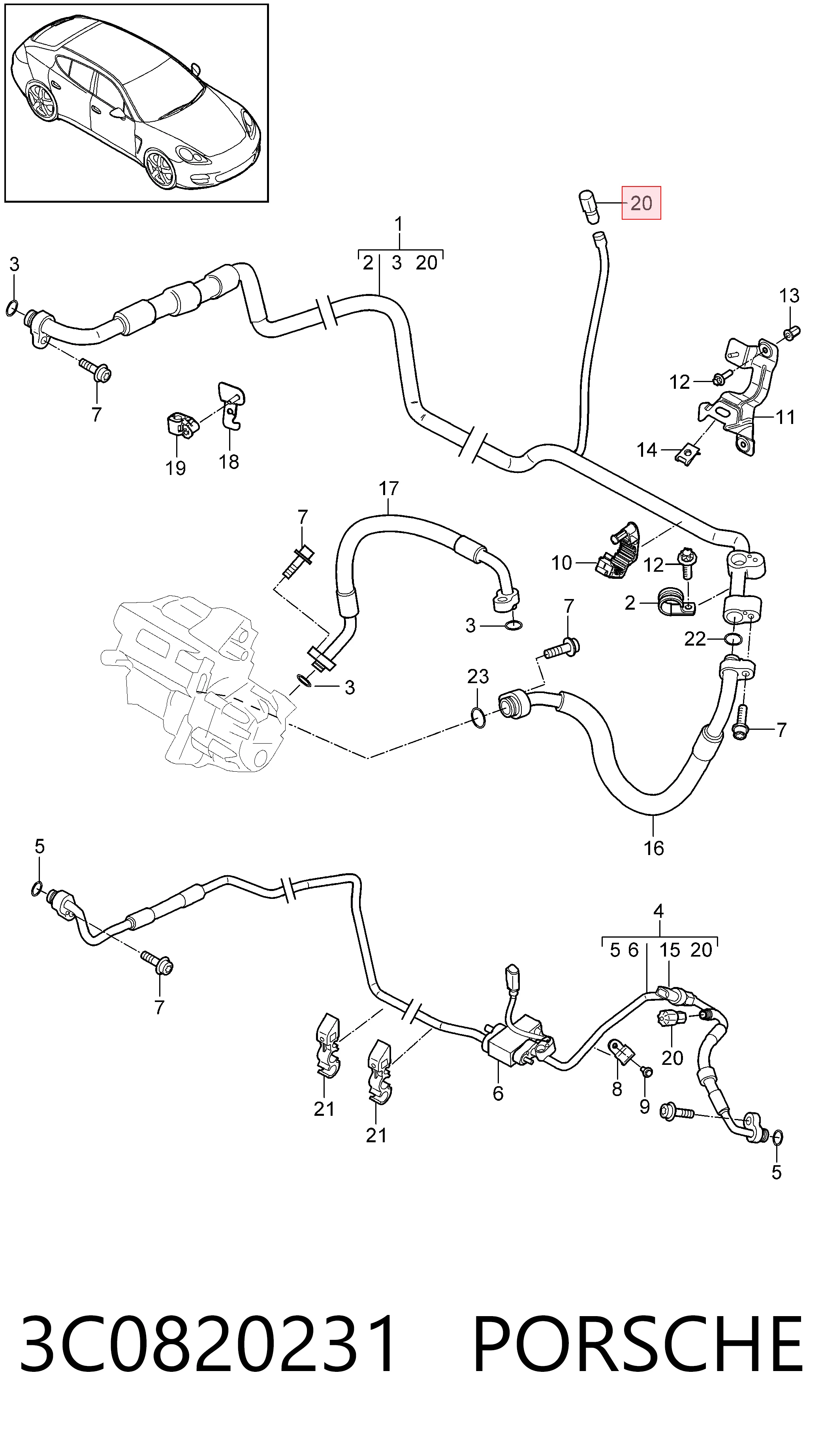 3C0820231 Porsche