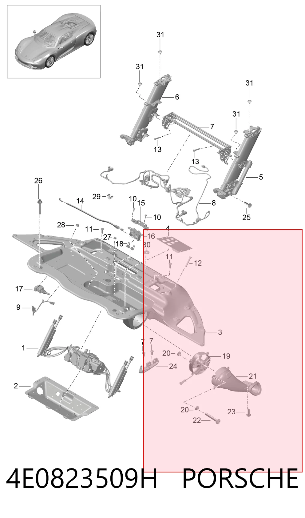 Fecho da capota Audi A8  4E2, 4E8 ao melhor preço