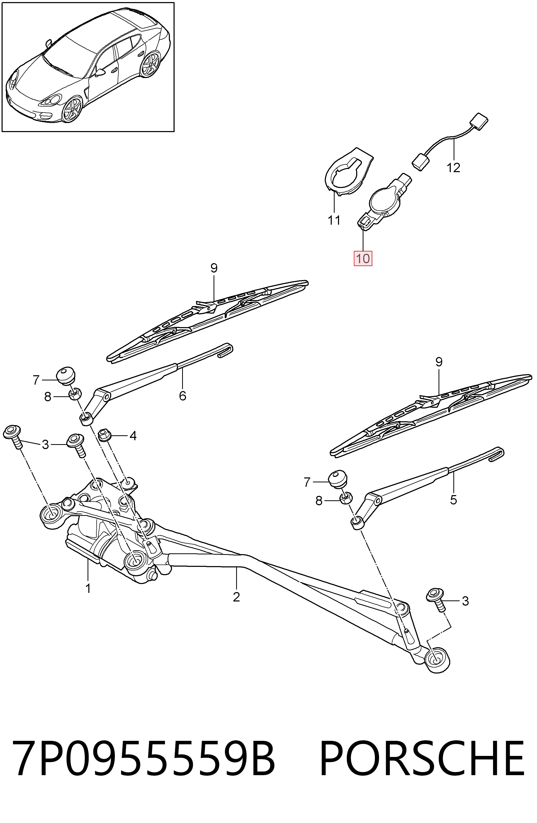  Sensor de chuva Volkswagen Touareg II SUV (7P5, 7P6) (2010 - 2017) II