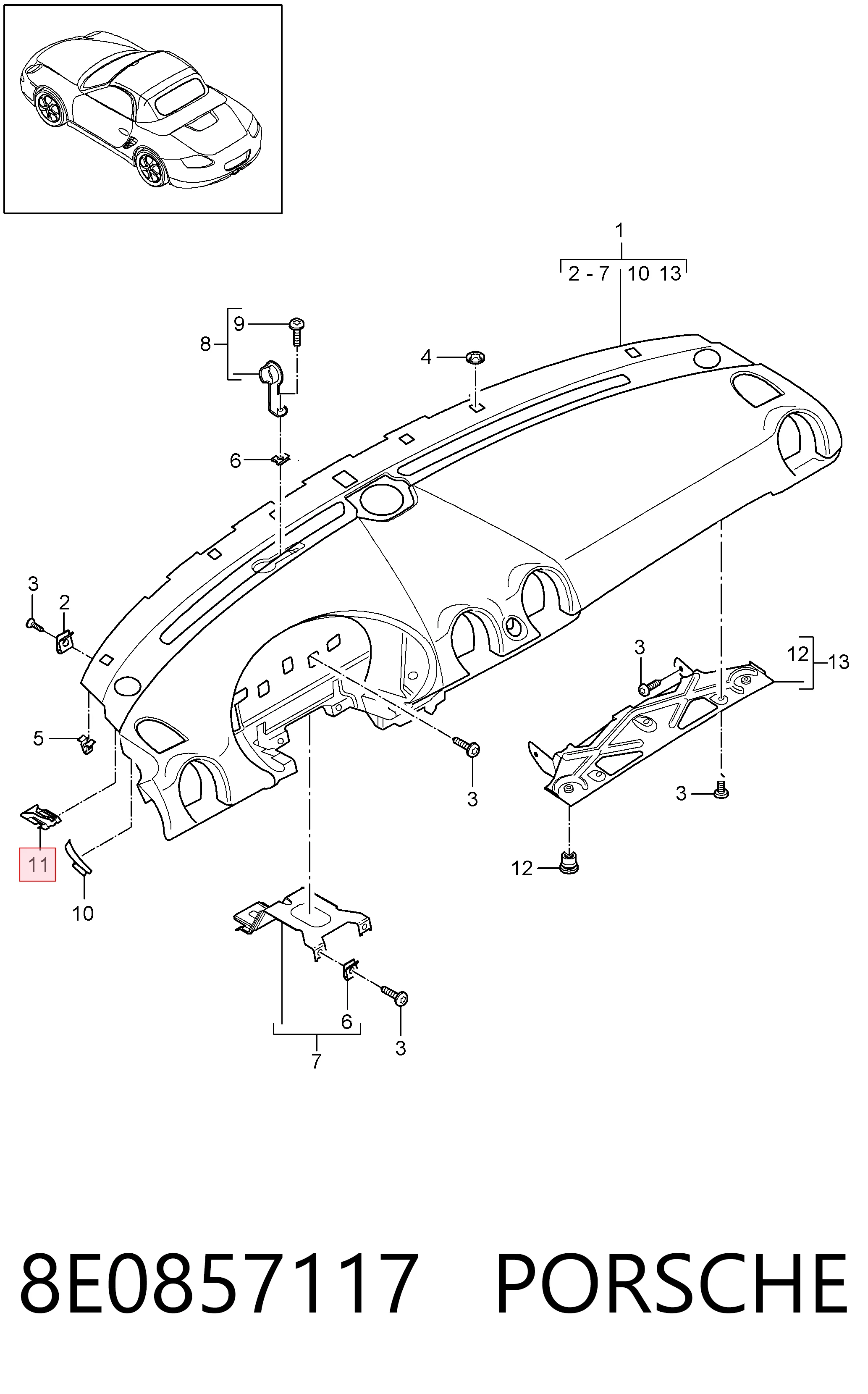 8E0857117 Porsche
