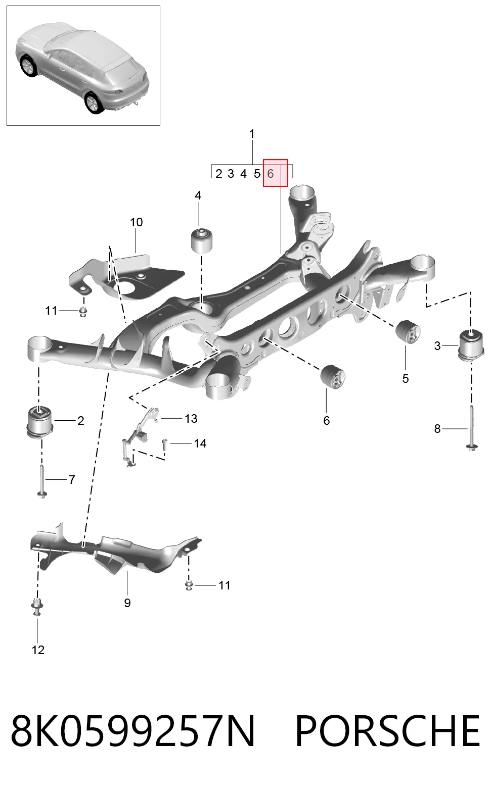8K0599257N Porsche