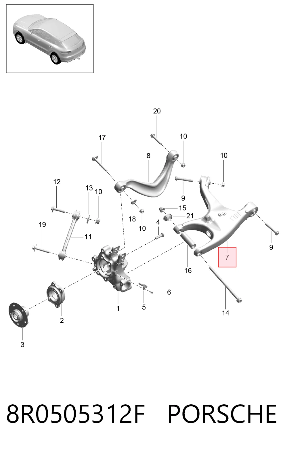 8R0505312F Porsche