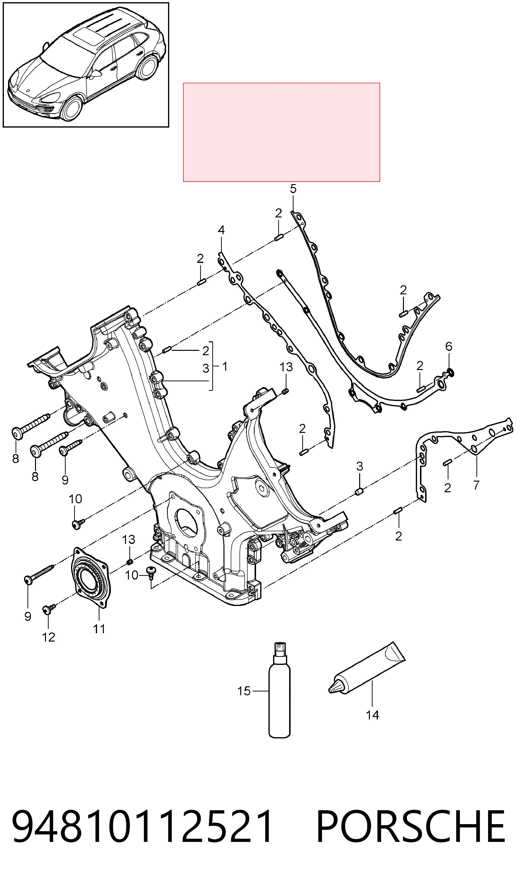 Vedante direito de tampa dianteira de motor para Porsche Cayenne II 92A