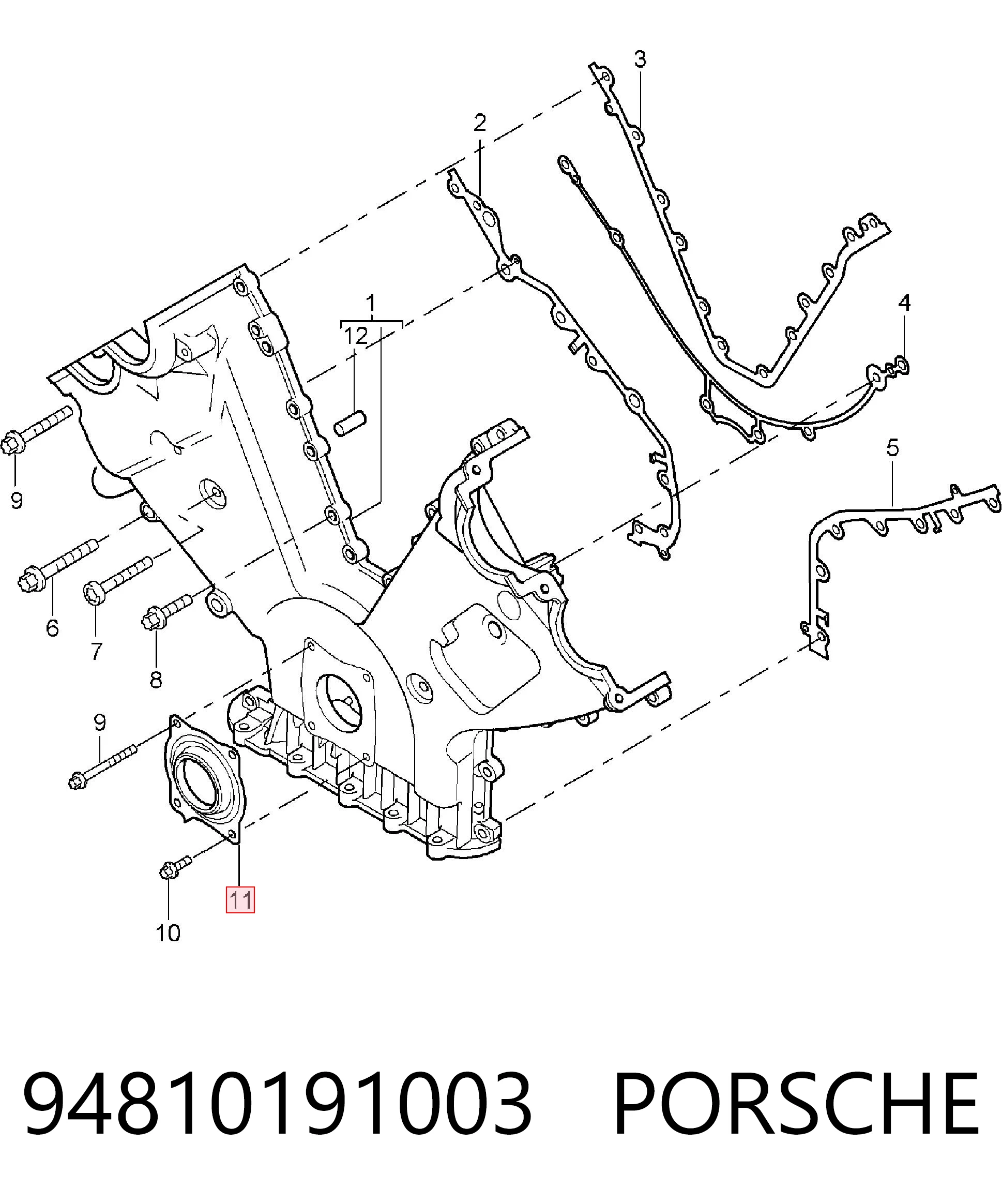 Vedação dianteira de cambota de motor Audi TT  FV3, FVP