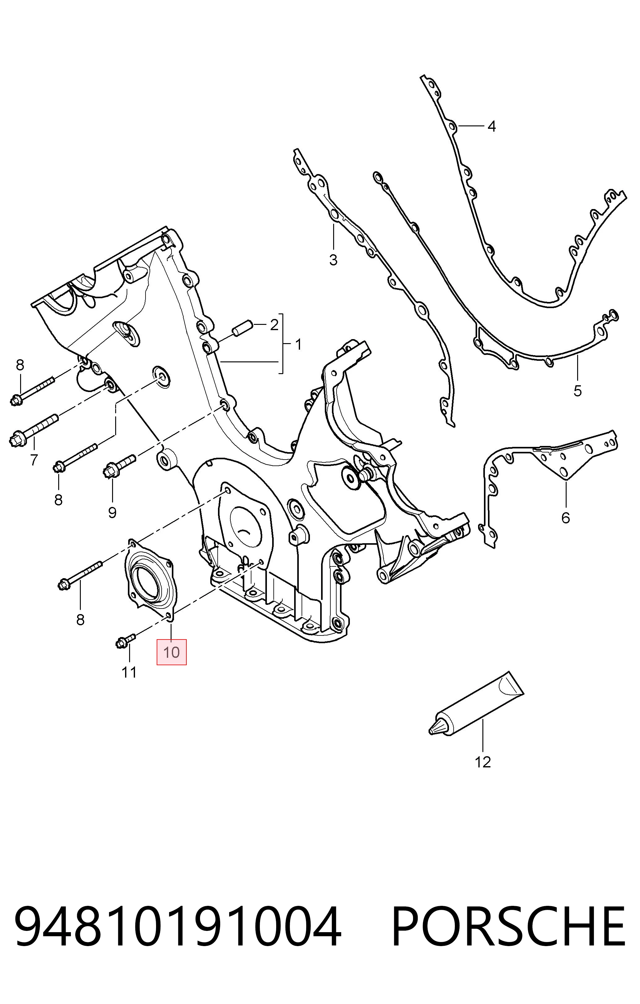Vedação dianteira de cambota de motor VAG 94810191020 preço, a partir de 55,01 USD