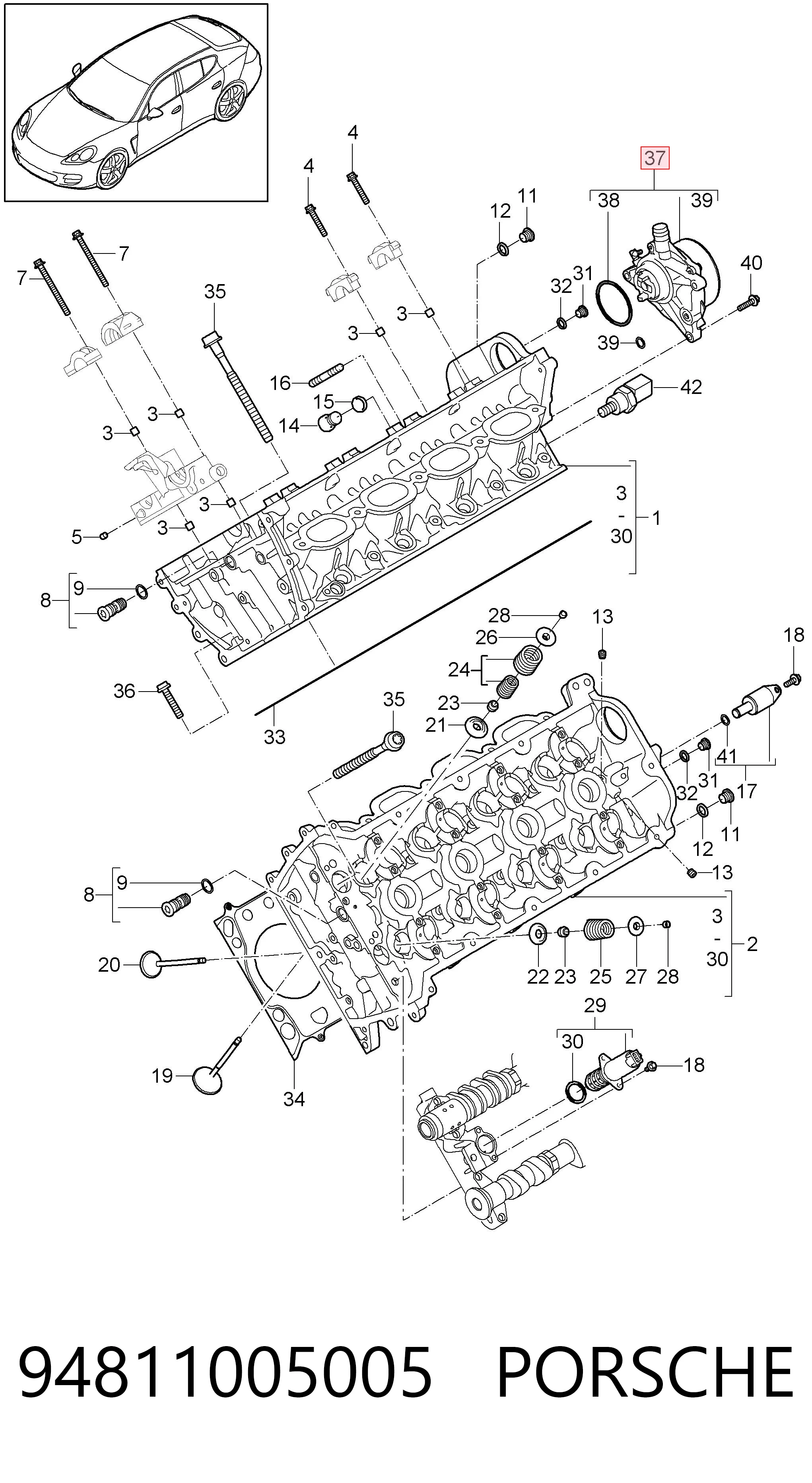 94811005005 Porsche Bomba a vácuo