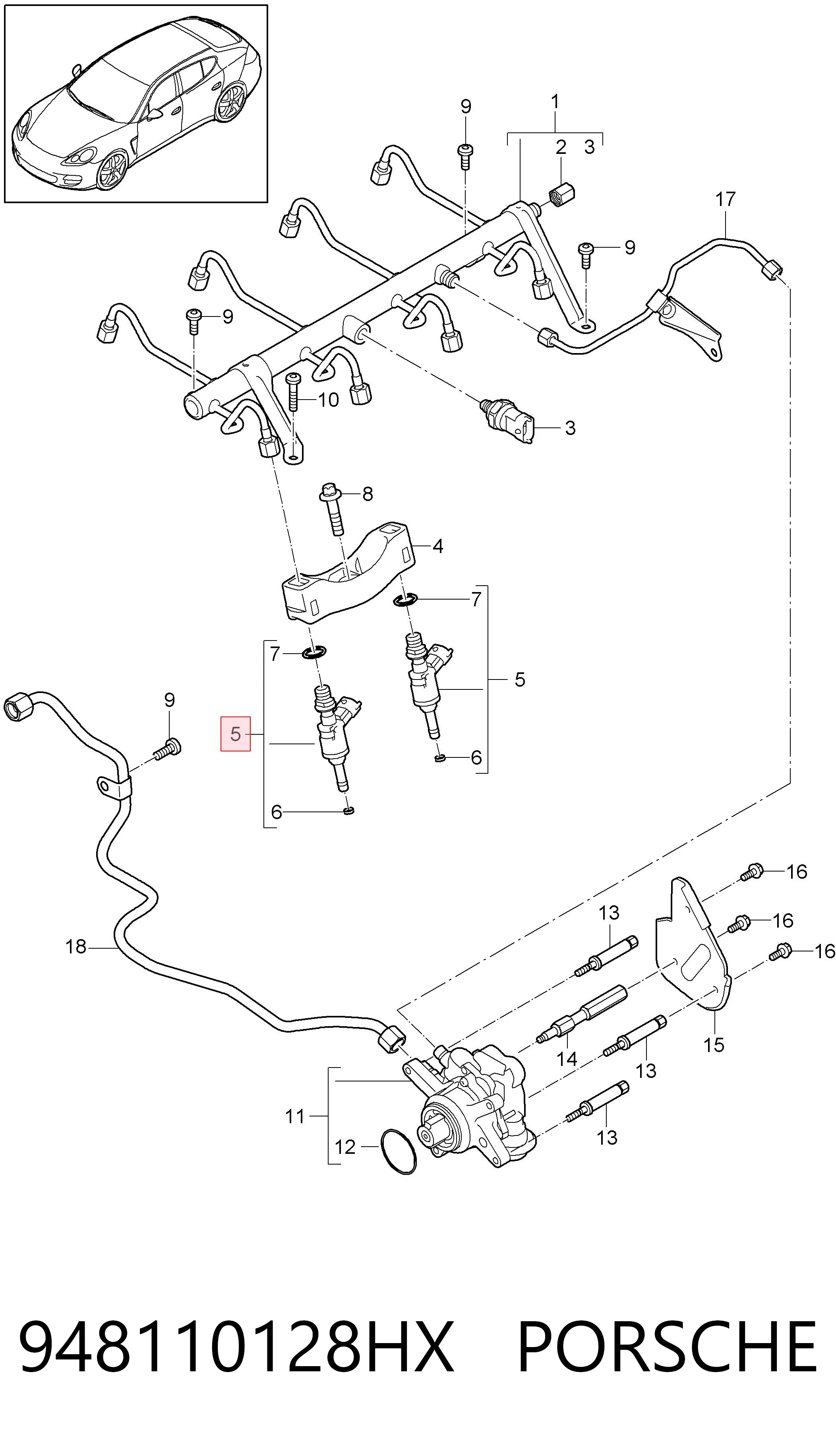  Injetor de injeção de combustível Porsche Cayenne SUV (955) (2002 - 2010) 