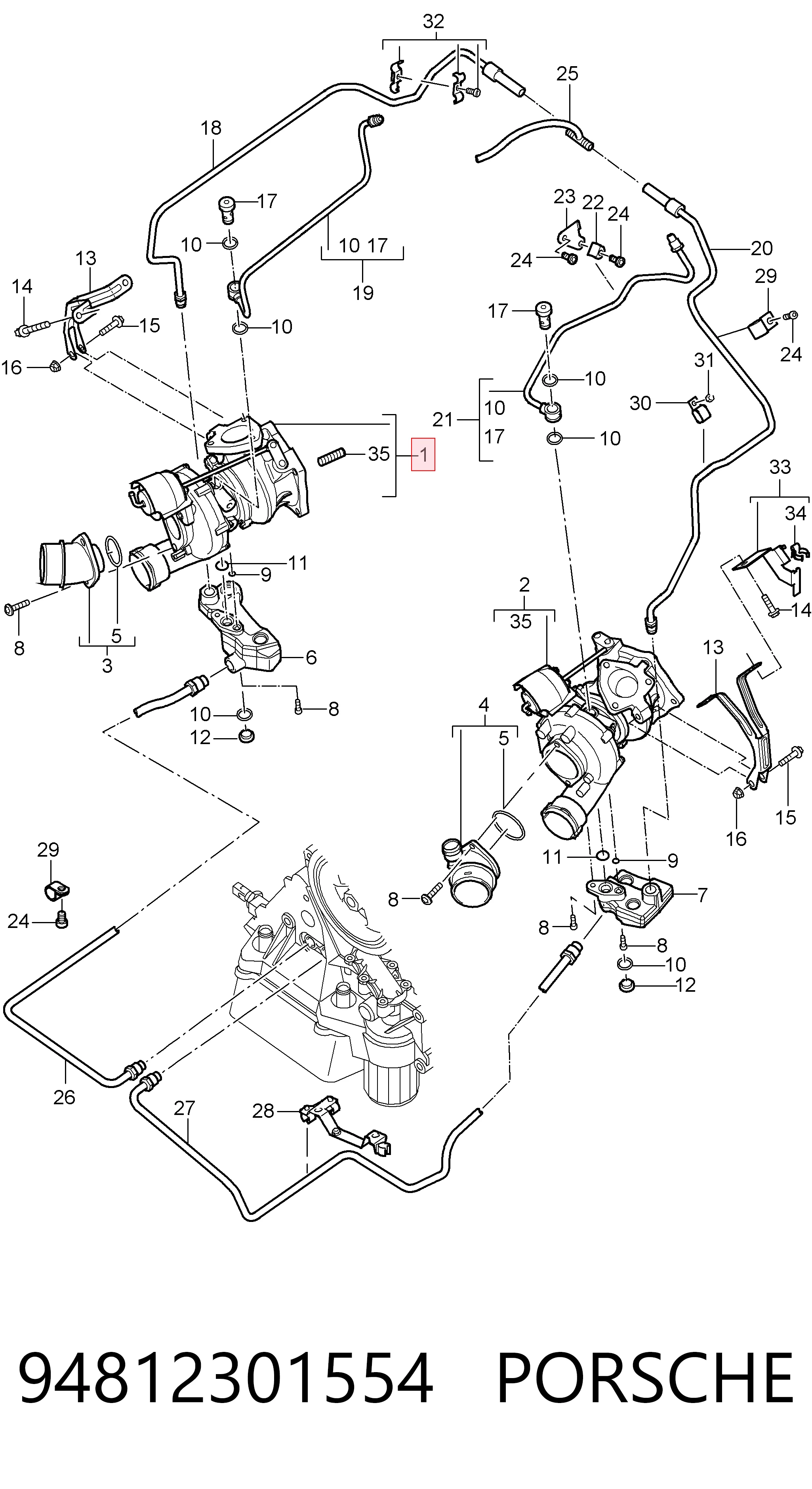 94812301554 Porsche Turbina