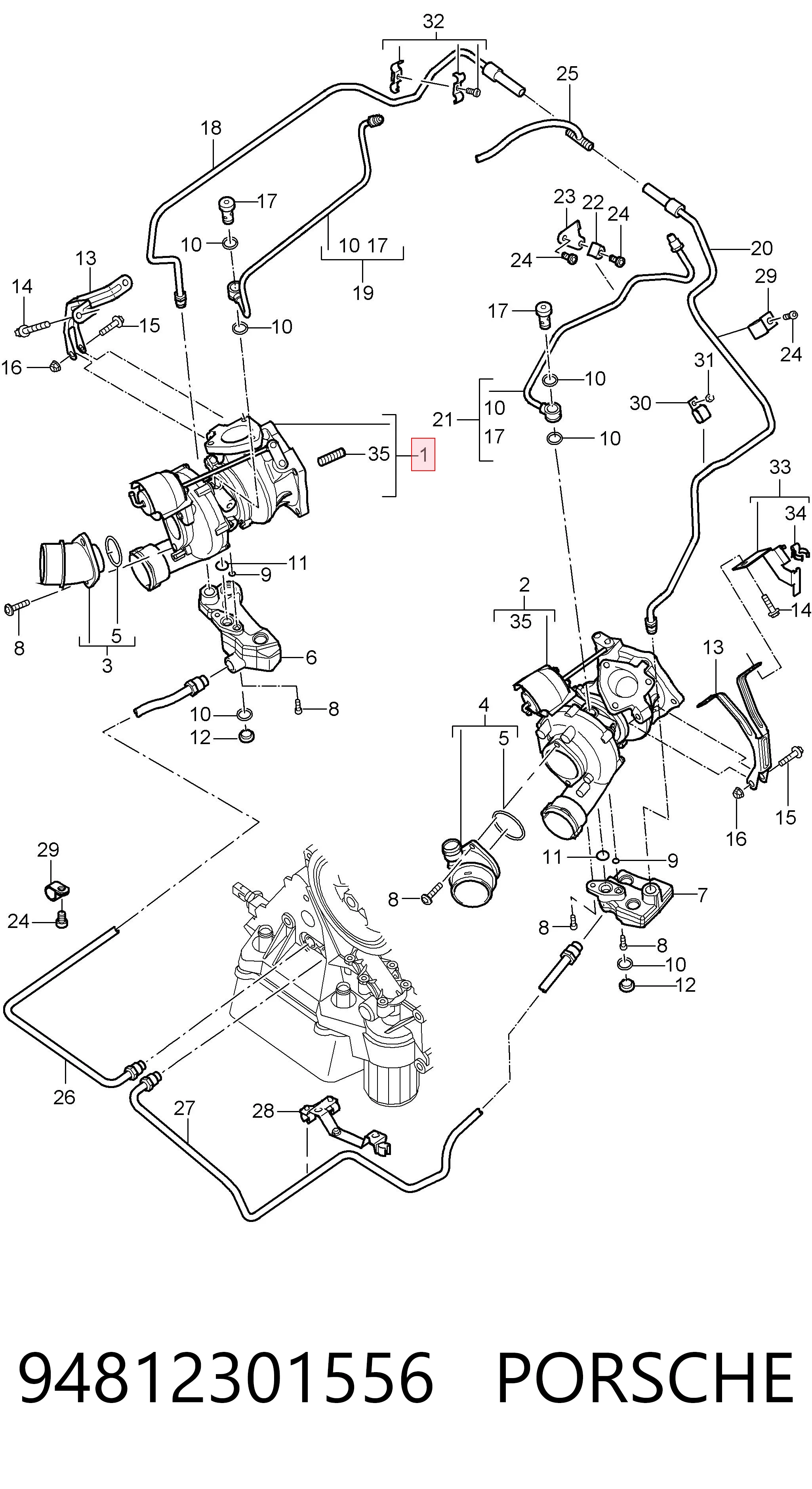 94812301556 Porsche Turbina