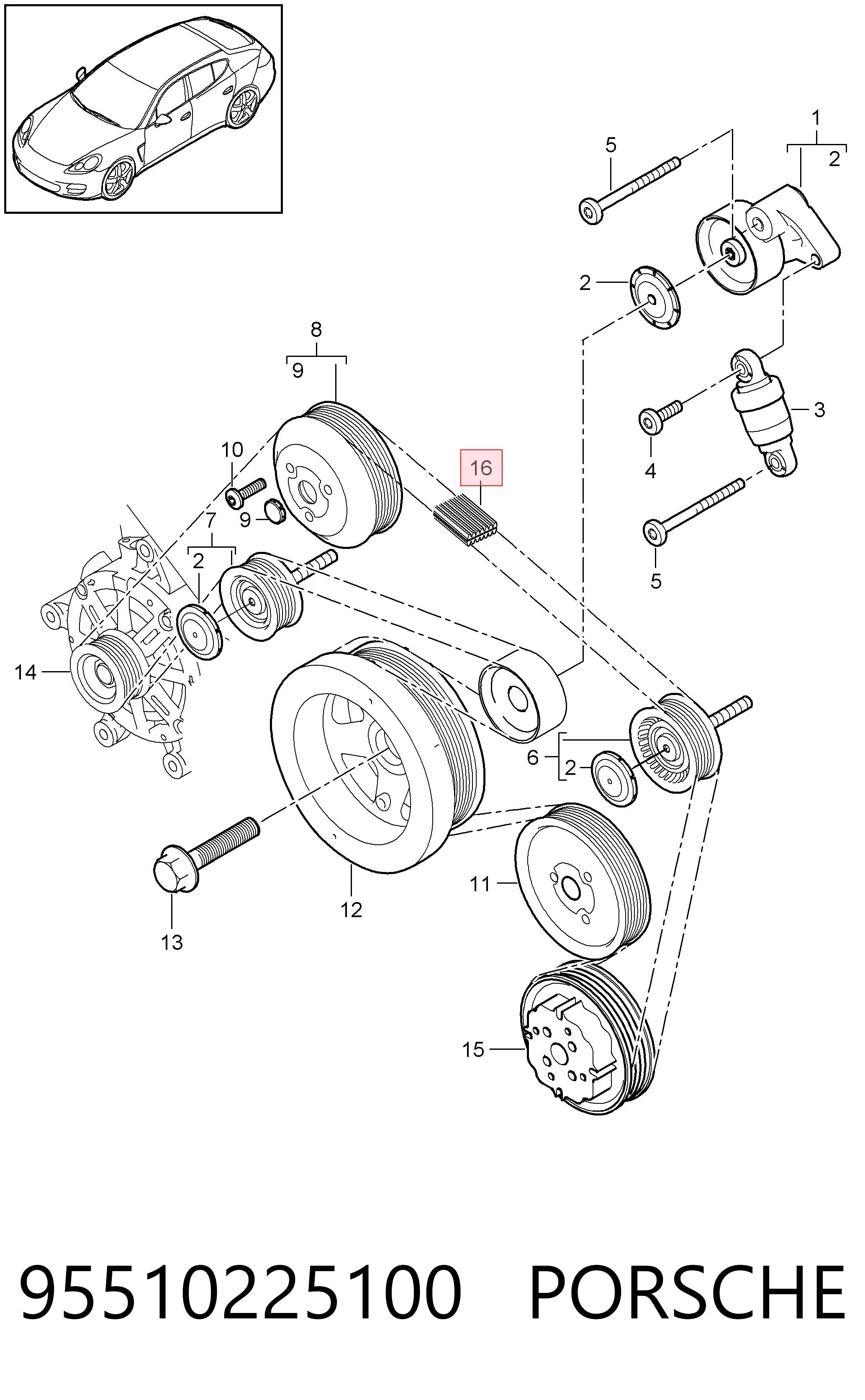 Correia dos conjuntos de transmissão Porsche Cayenne preço, a partir de 71,78 USD