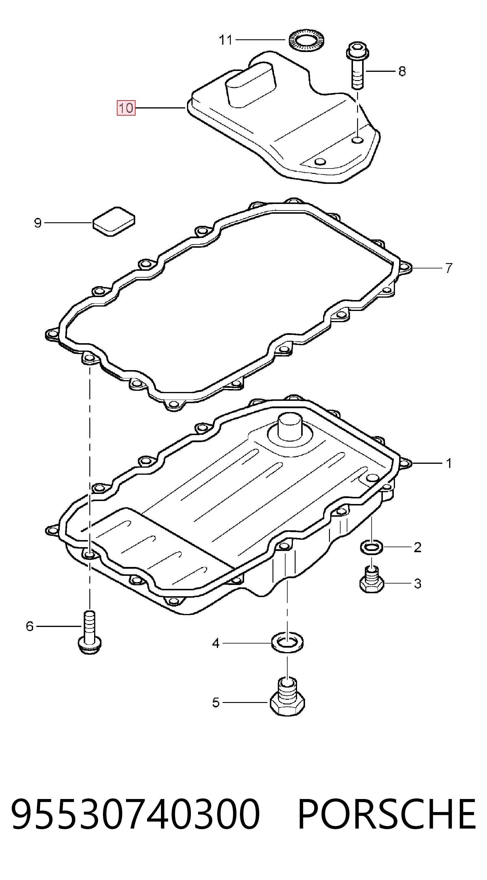95530740300 Porsche Filtro da Caixa Automática de Mudança