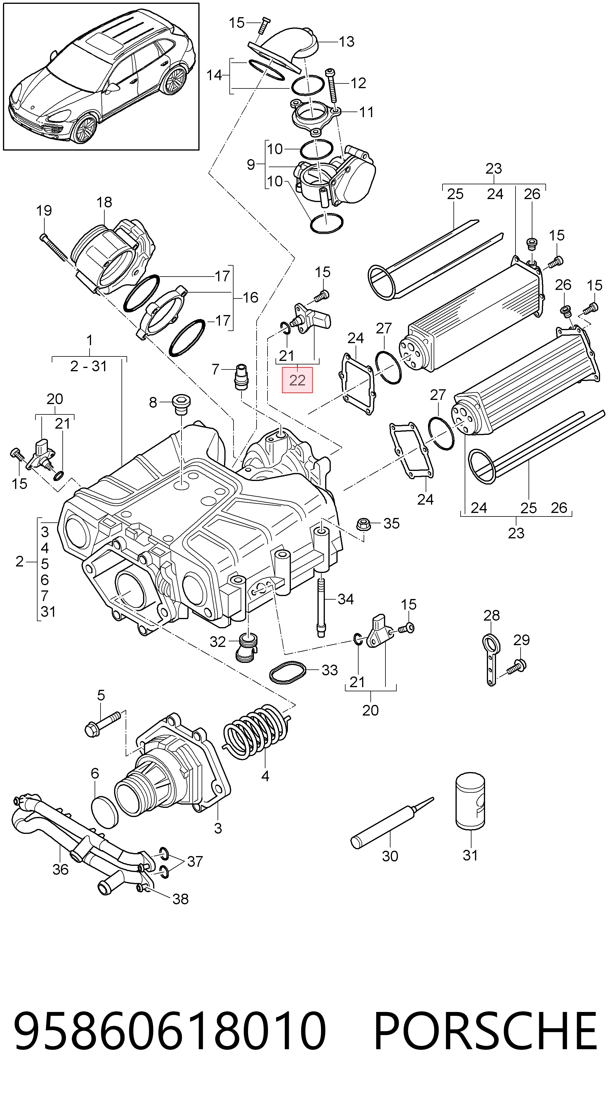 95860618010 Porsche