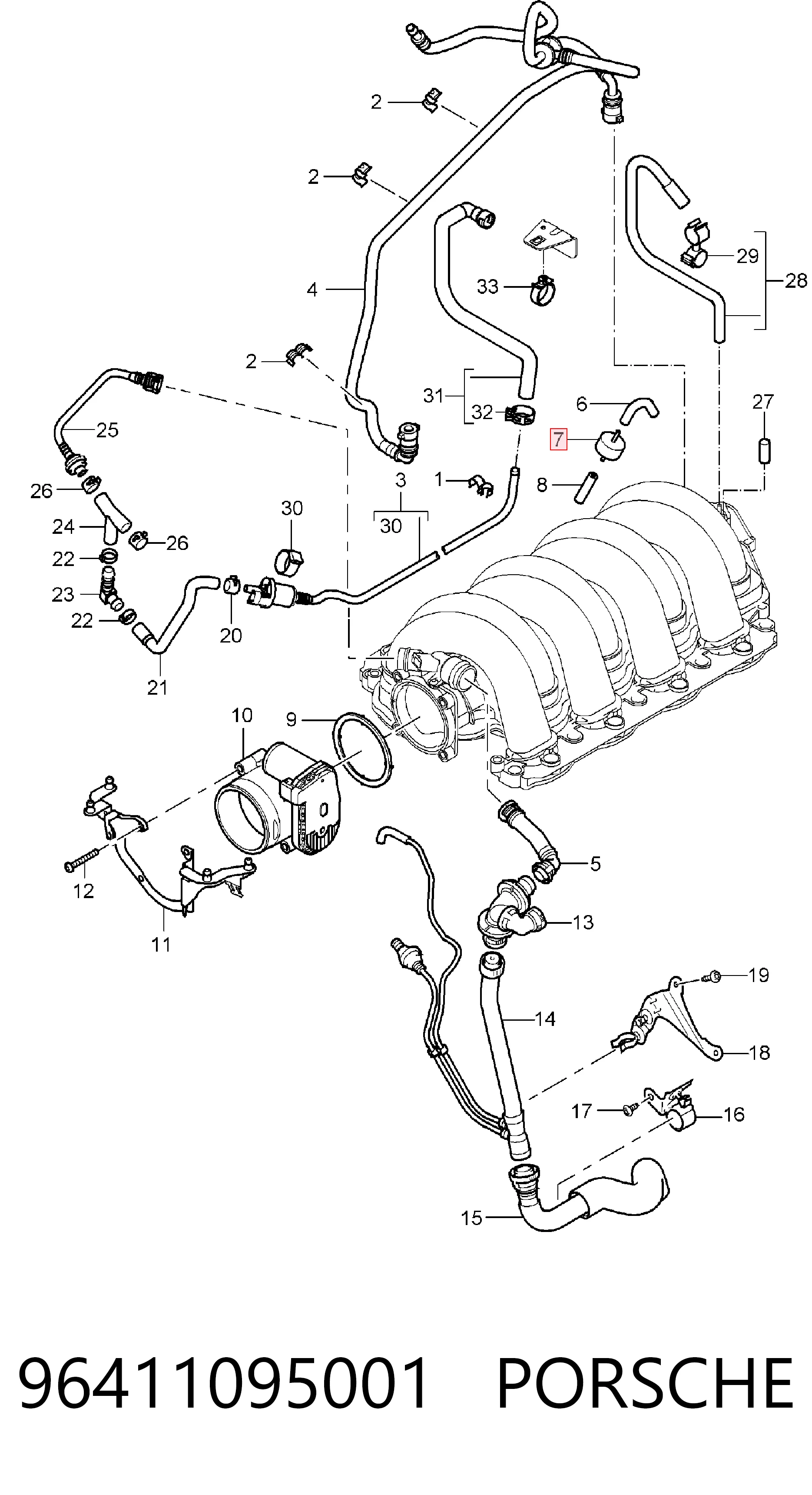 Válvula PCV de ventilação dos gases de cárter Porsche Cayenne  955 ao melhor preço