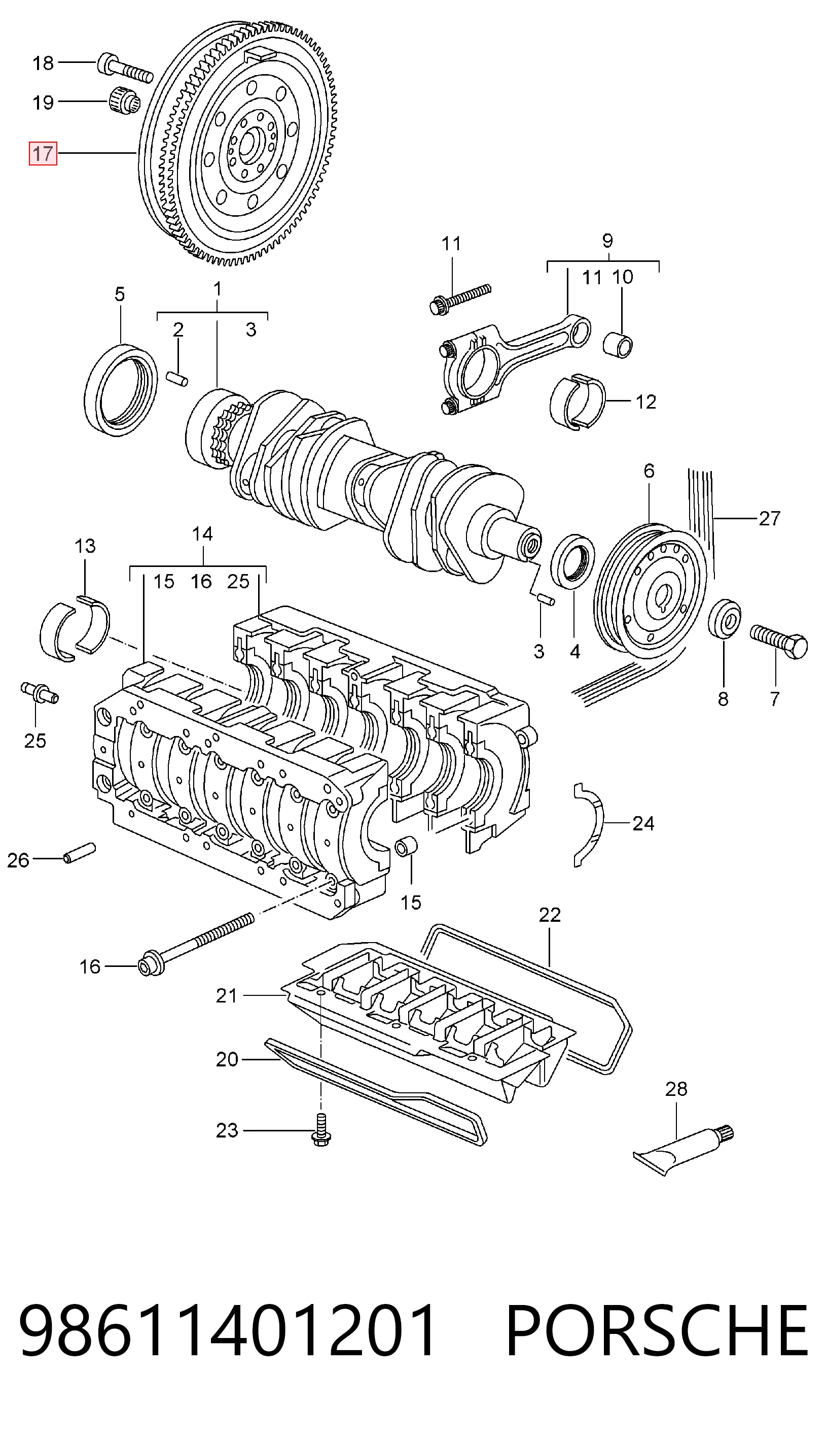 98611401205 VAG Volante de motor