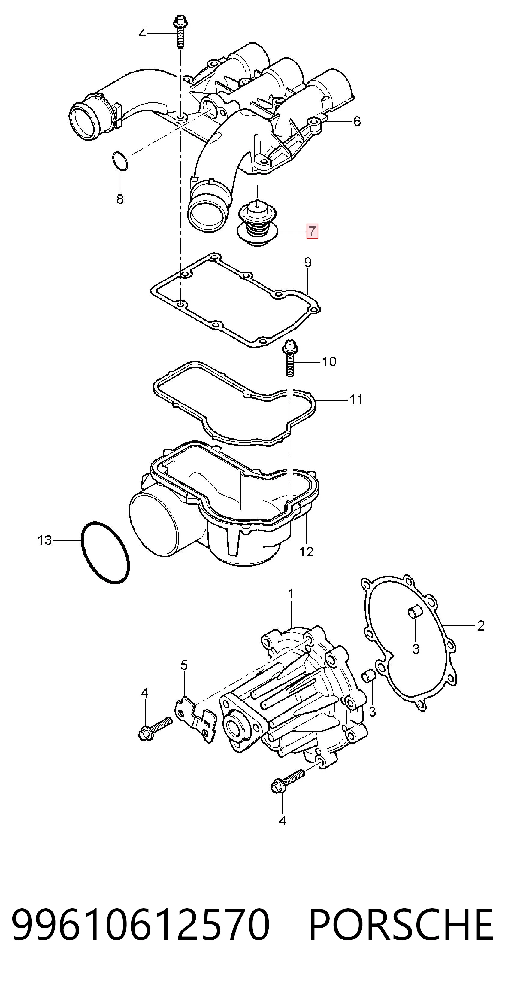 99610612570 Porsche Termostato