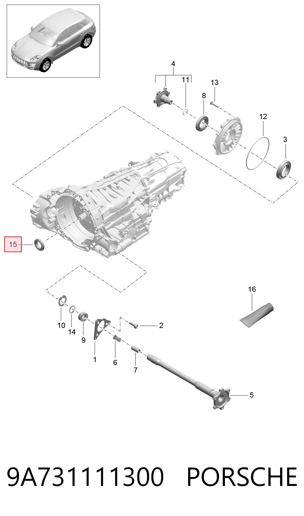 9A731111300 Porsche