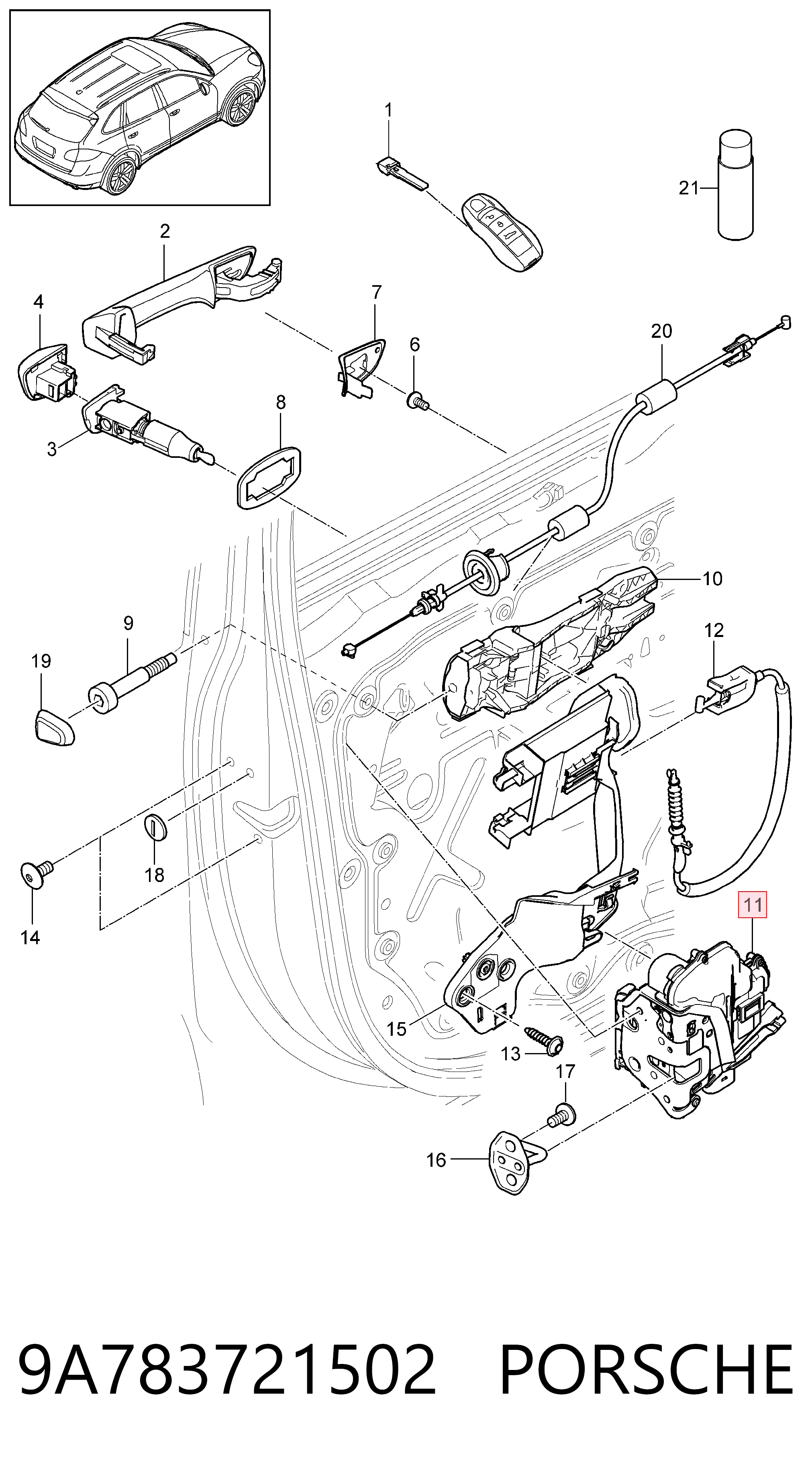 9A783721502 Porsche