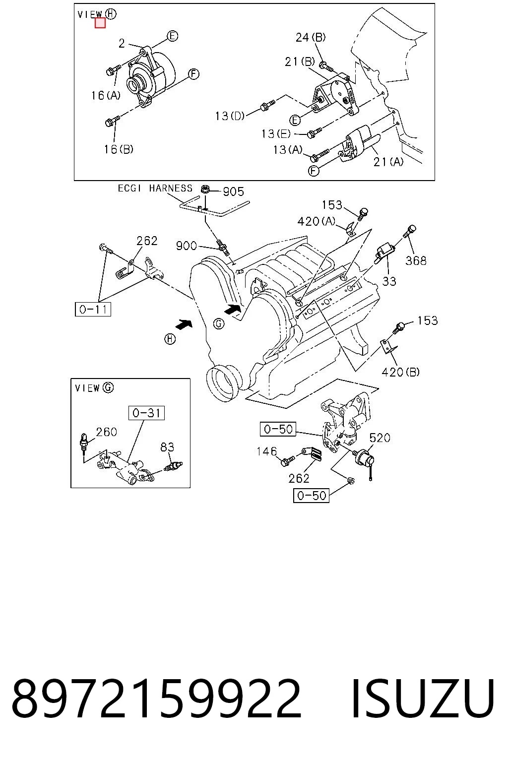 8972159922 Isuzu Gerador