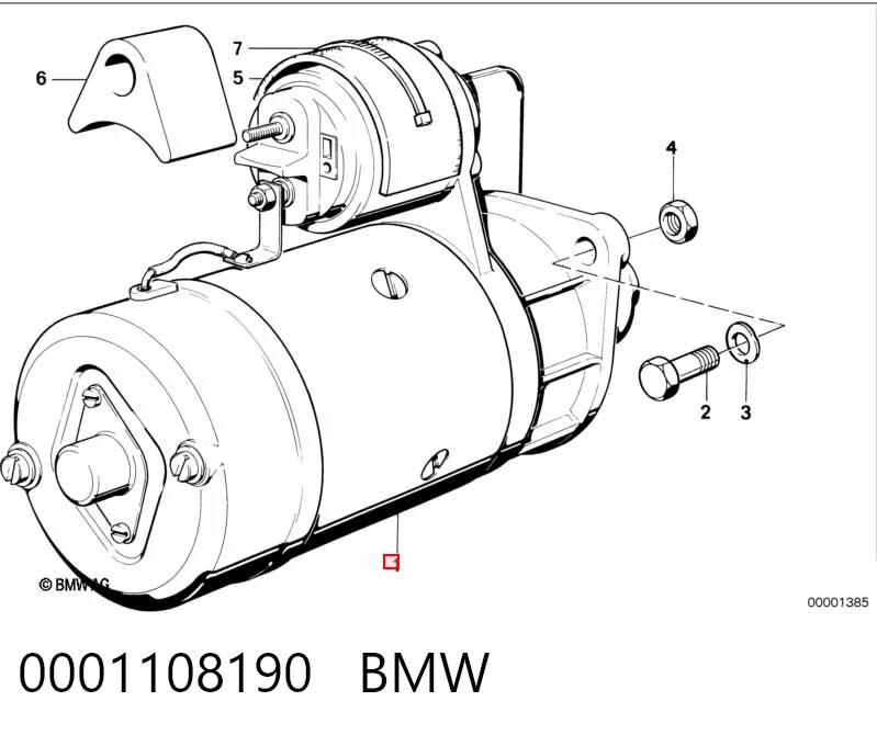 0001108190 BMW Motor de arranco