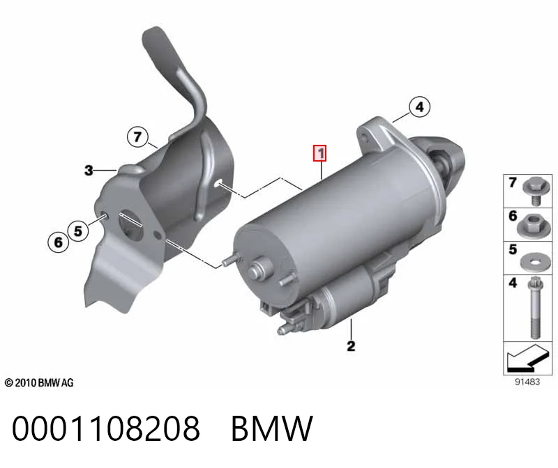0001108208 BMW Motor de arranco